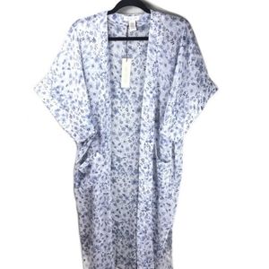 NWT Rachel Zoe Sheer Blue Floral Kimono One Size